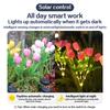 Solar Lights Outdoor Garden Decorative Solar Garden Lights with 7 Tulip Flowers Waterproof for Patio Yard Fence Lawn Pathway