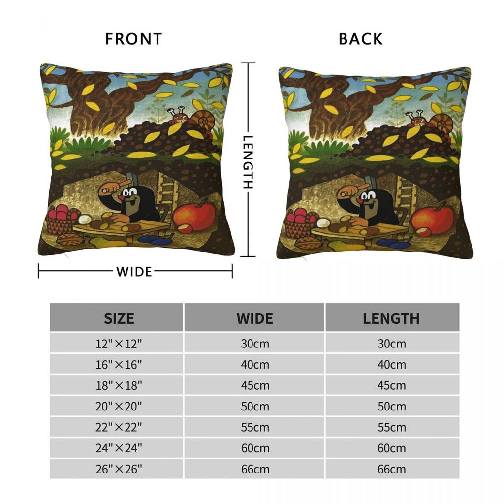 The Little Mole  Animal Printing Pillowcase Cushion Cover Pillow Covers Soft and Sweet Home Decoration Zippered Multi Size