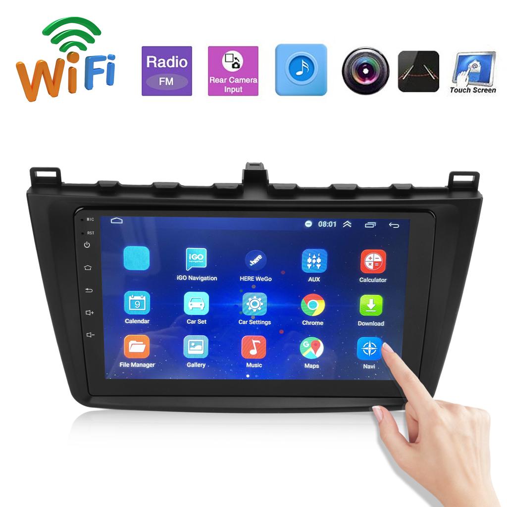 9 inch Wifi GPS Navigatie FM Radio 16GB+1GB Bluetooth voor Android 10.1 Vervanging voor Mazda 6 GH 20072012
