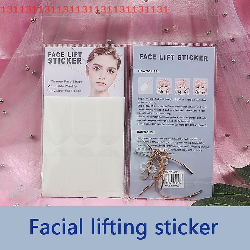 18 bucăți autocolante invizibile pentru față subțire în formă de V, ridicare rapidă, ridicare a feței, gât, ochi, bărbie dublă, bandă de machiaj riduri