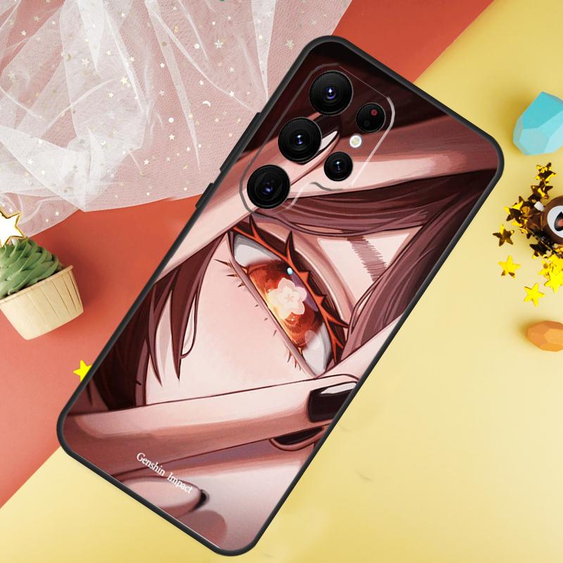 Genshin Impact Zhongli Hutao Phone Case For Samsung Galaxy S26 S25 Ultra S23 S21 S20 S22 S24 FE S10 Plus Cover Coque