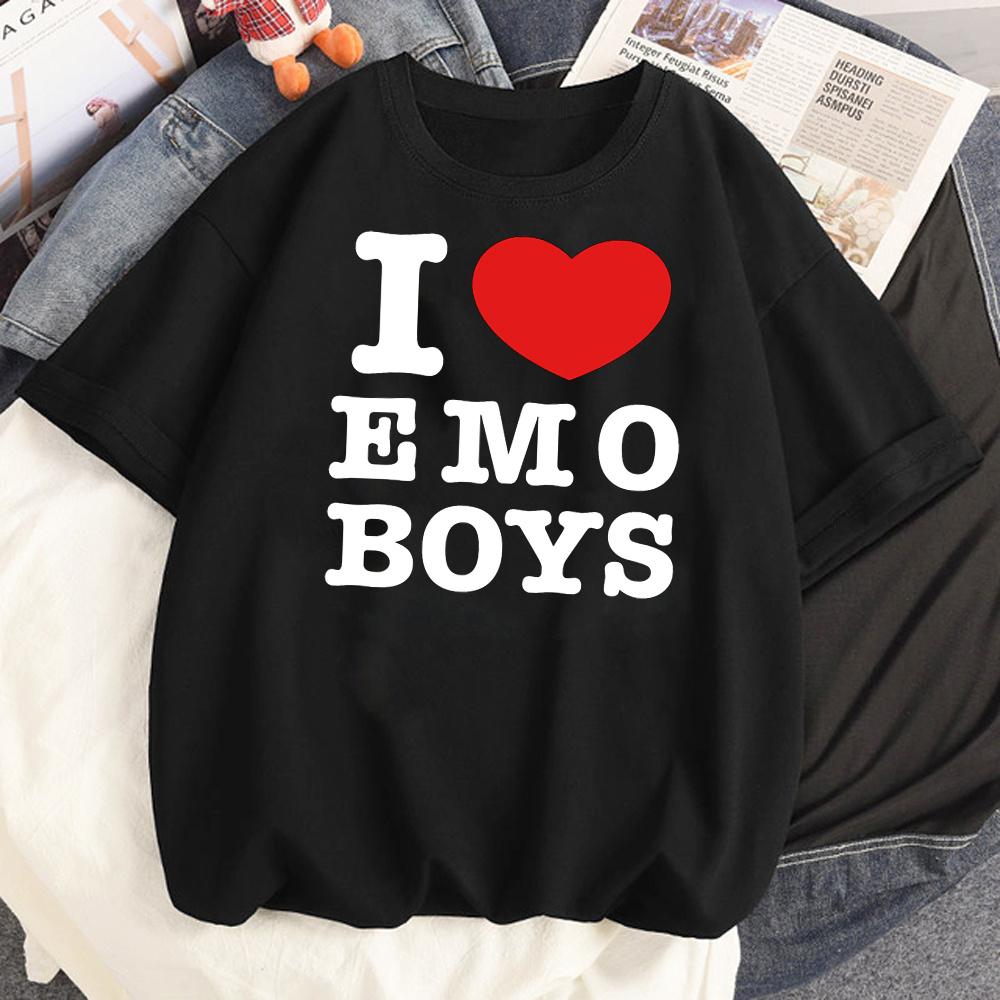 I Love Emo Boys Graphic Tee T-shirt M