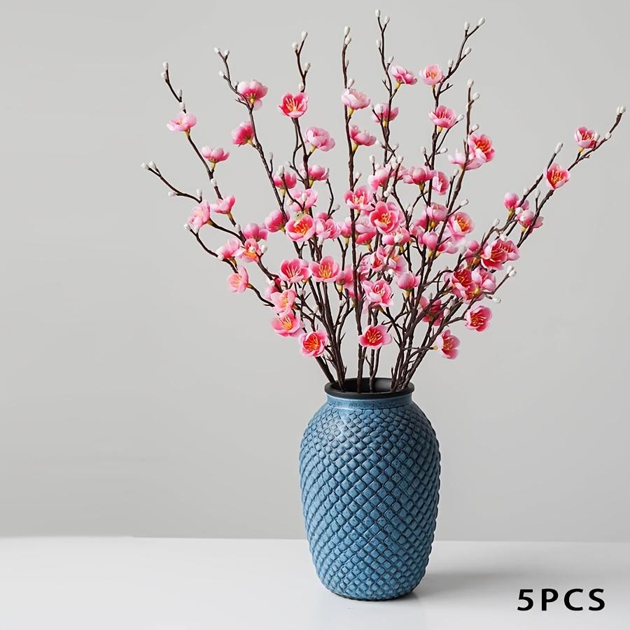 Artificial Plum Branches, Winter Red Wintersweet Plastic Holiday Flowers (Vase No'S Day, New Year, Wedding Hall Decor, Anniversary Decoration, And As