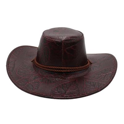 Spring And Summer Western Cowboy Hat Leather Printing Outdoor Sunscreen Trend Cool Drag Jazz Hat Shade Horseback Riding Hat