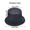 DIY Bare Doll Hat 9cm Mini Top Hat Unfinished EVA Oil Cloth Base For Accessories And Party Decors