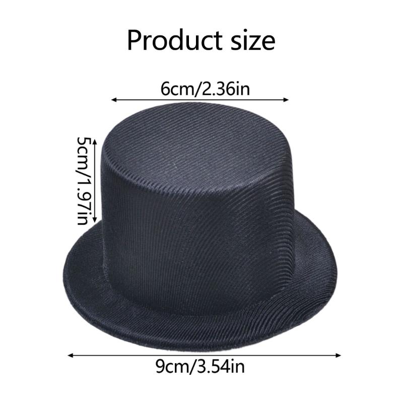DIY Bare Doll Hat 9cm Mini Top Hat Unfinished EVA Oil Cloth Base For Accessories And Party Decors