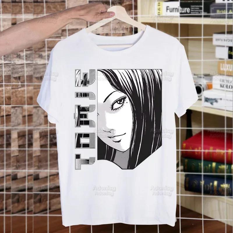Junji Ito Tomie Shintaro Kago Horror Japan Manga Streetwear T Shirt Harajuku TShirts Short Sleeve Casual T-Shirt Tops Tees