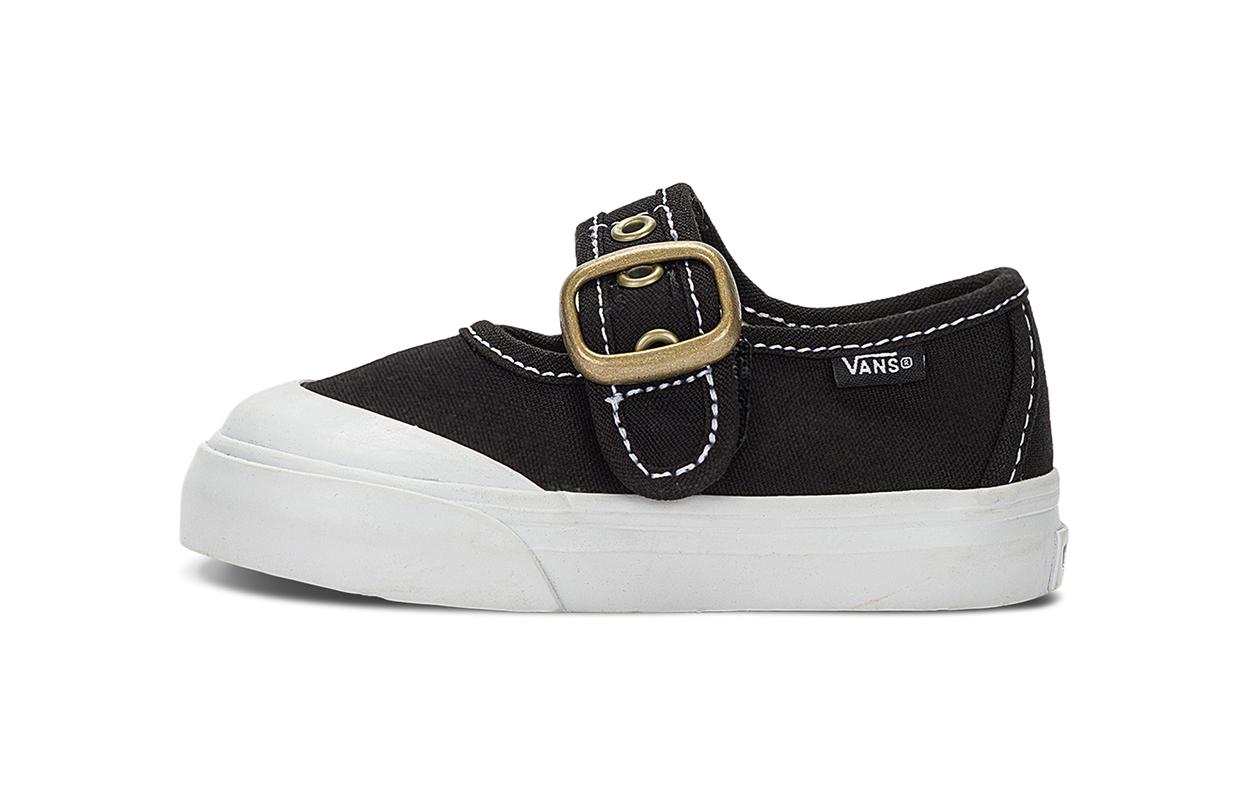 Vans Mary Jane Low top Toddler Shoes Black White Infant And Toddler VN000CRY6BT 25.5
