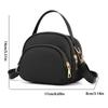 Ladies' Single-shoulder Crossbody Bag, Simple Coin Purse, 3-layer Zipper Mobile Phone Wallet and Adjustable Strap A-DH