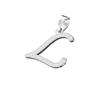 Moissanite L Letter 925 Silver White White Gold Plated Pendant Iced Necklace