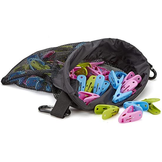 Mesh Clothespin Bag Holder with Drawstring Closure Breathable Moisture Resistance Large-Capacity Clothespin Storage Organizer