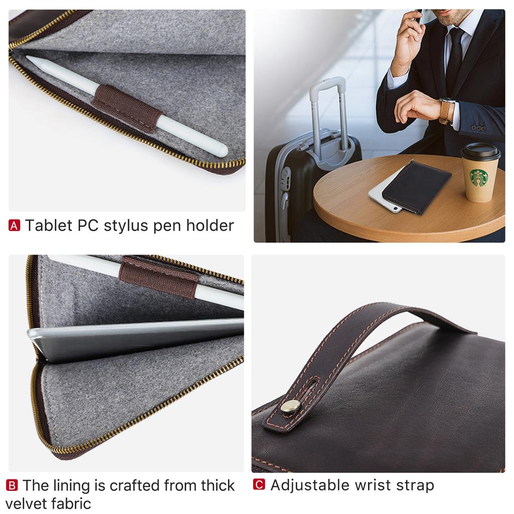 Étui en Cuir Véritable pour iPad Mini A17 Pro Housse pour iPad Mini 7 6 5 4 3 2 1 8.3 /7.9 pouces Étui Samsung HUAWEI Tablette Funda