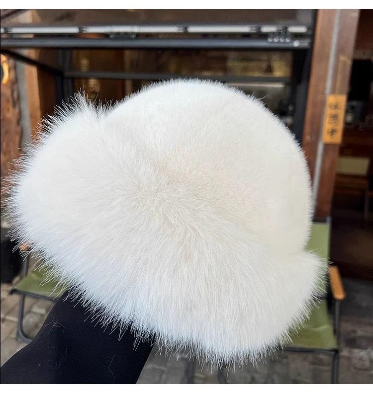 

Fluffy Fur Bucket Hat for Women Plush Fisherman Hat Warm Women s Winter Hat Thicken Cold Snowy Day Panama Cap Christmas Gifts