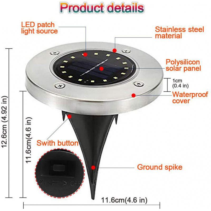 Waterproof In-Ground Solar Lights: 8LED Outdoor Garden Decoration