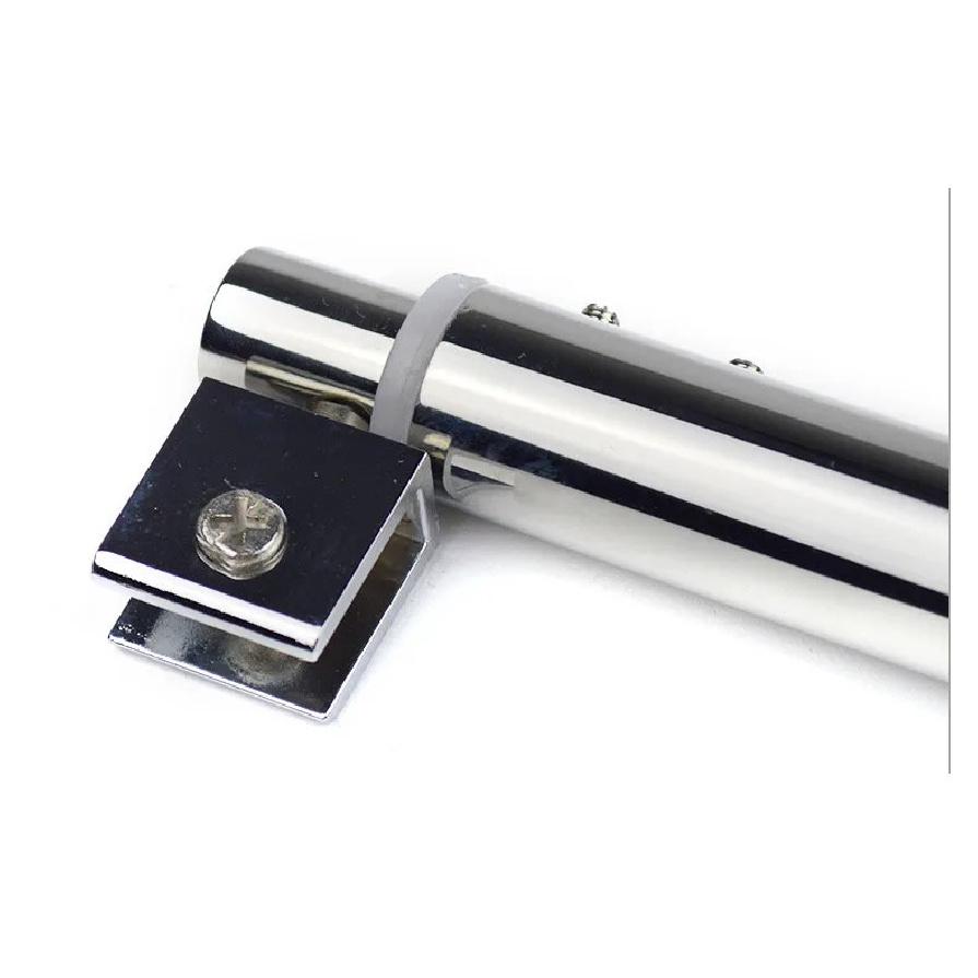 Stainless steel Shower Glass door fixed rod/clip,Bathroom glass support bar,Plane fixed,Adjustable length,shower accessories