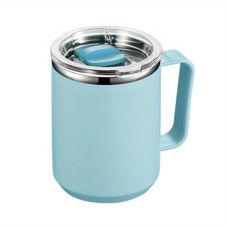 1pc 304 Stainless Steel Portable Coffee Cup with Lid, Sealed Cup for Home Use, Drinking Cup for Office, Insulated Cup
