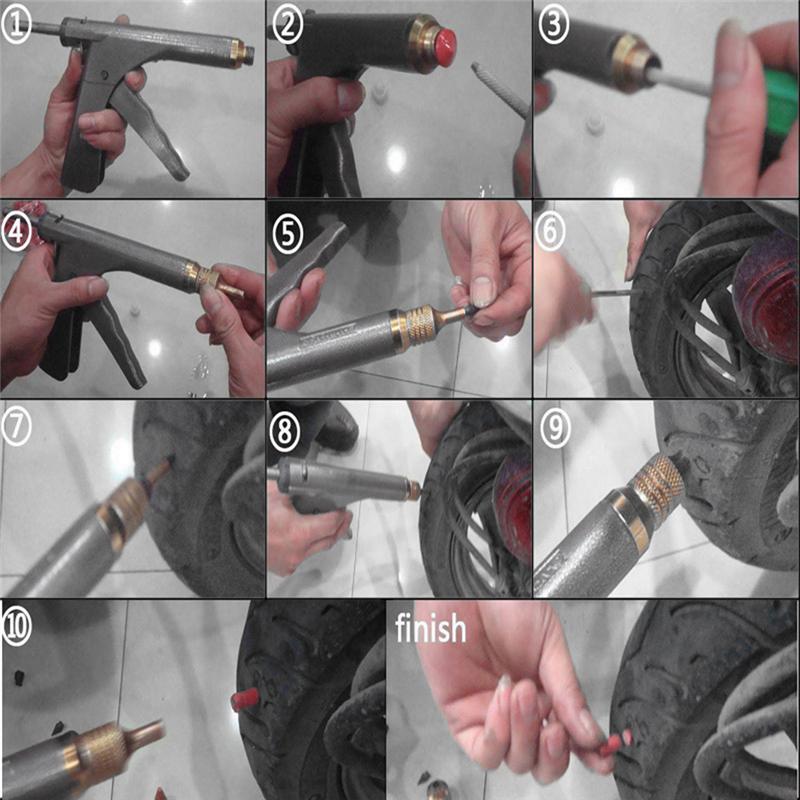 Car Tire Repair Tool Kit Auto Bike Tire Repair Puncture Plug Garage Motorcycle Wheel Vacuum Kit