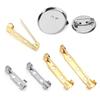 10-20pcs/Lot 316 Stainlesss Steel Brooch Base Pins Clasps 17 19 25 32mm With 2 Hole For Women DIY Jewelry Making Findings