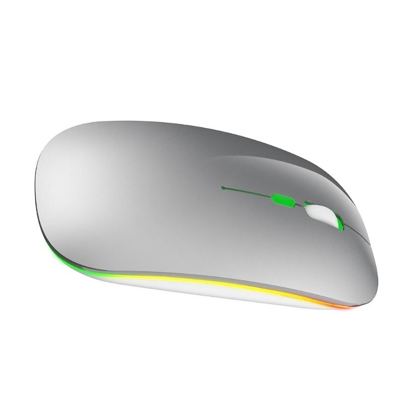 Wireless Gaming Mouse Rechargeable Quiet RGB Optical Computer Mice USB Receiver