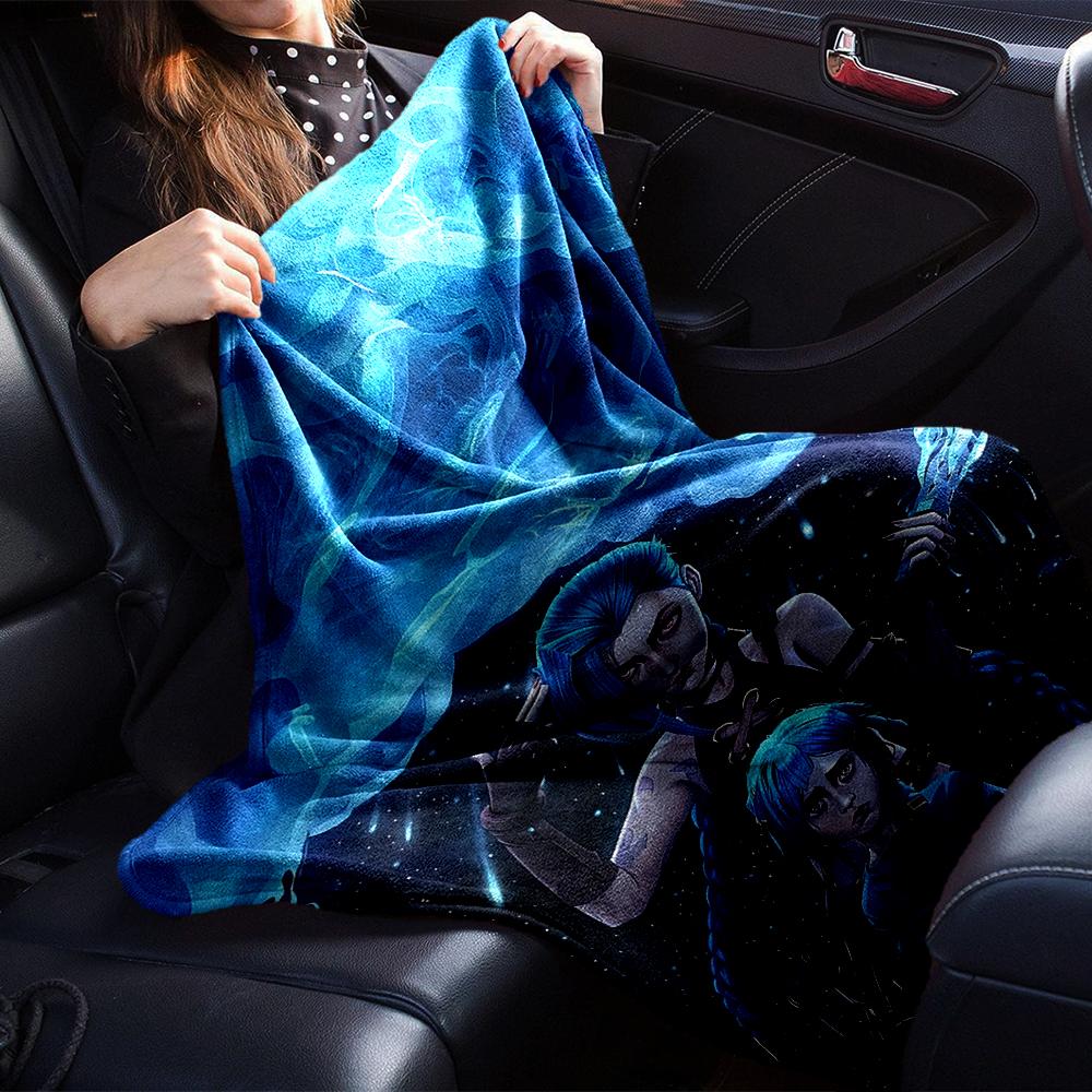 1Pc Blue Flame Fantasy Blanket Soft Throw Blanket For Home Bedroom Bed Sofa Travel Office Solid Christmas Blanket