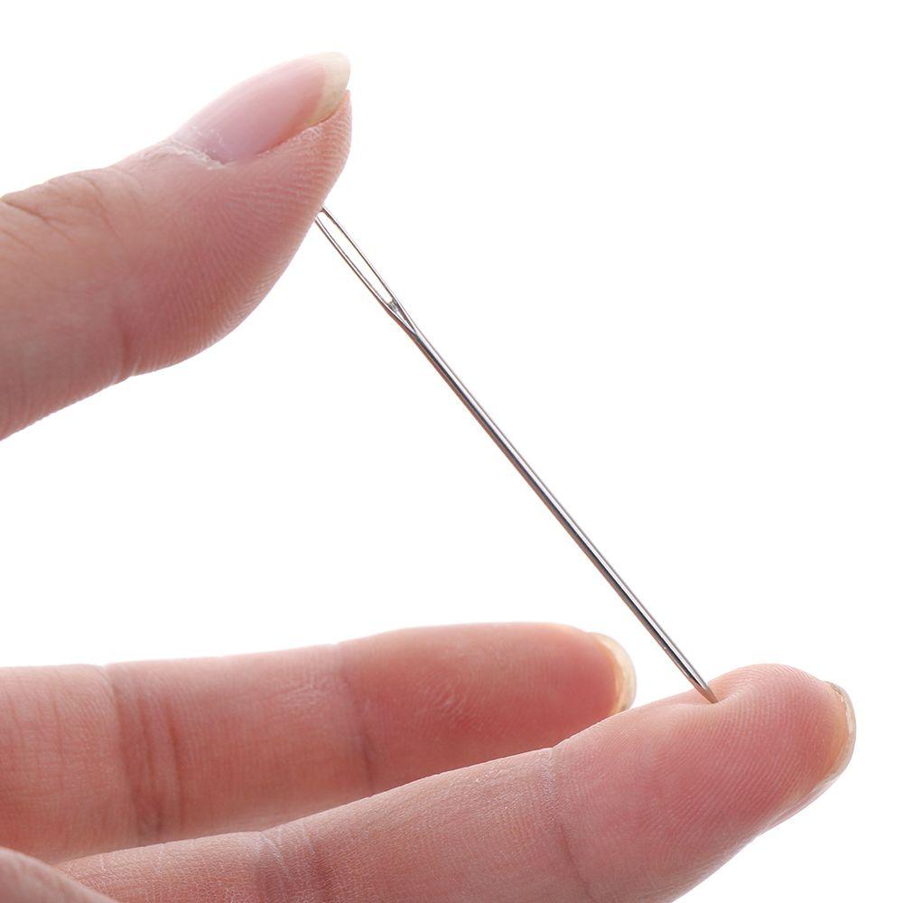 Stahl Kreuzstich DIY Bastelwerkzeuge Nähstifte Set Flickbastel Handnähnadel Nadeln mit großem Öhr