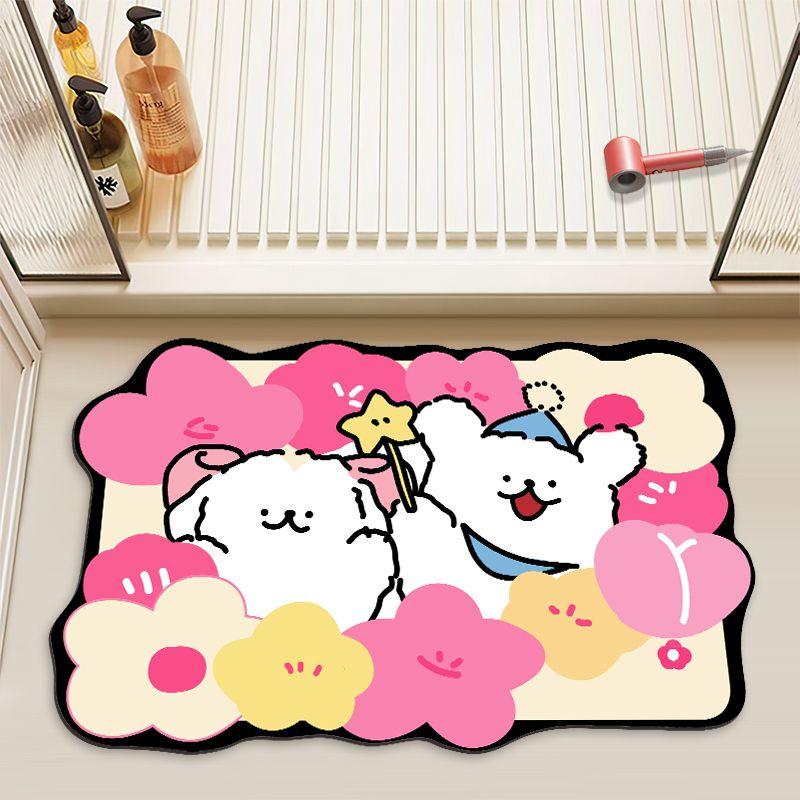 

Коврик для ванной комнаты Мягкий диатомовый ил Впитывание воды Быстросохнущий Дверь в туалет Нескользящий коврик для ног Коврик для пола в туалете 40x60cm15.7x23.6in