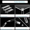 Figurine Display Stand Single Layer 30cm Long (30*8*5cm) Acrylic Display Stand Versatile Use Hassle-free Assembly Retail Store