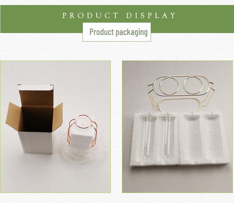 Nordischer Stil Transparente Gestreifte Glasvase für Heimdekoration