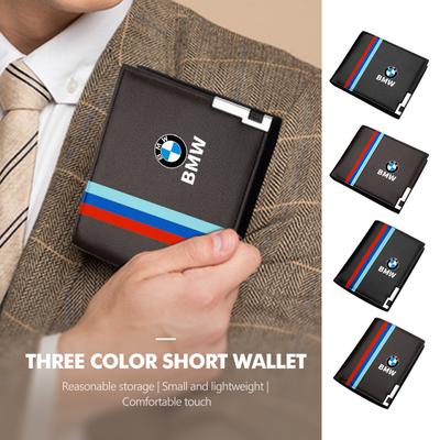 Leather Car Men's Wallet Card Clip Ticket Storage Bag For E87 E70 E91 E30 G20 E92 E93 E60 E46 E90 G30 E53 X1
