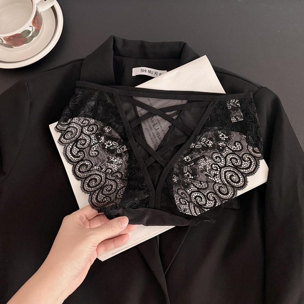 Damen Frühling und Sommer Sexy Spitze Spitze Atmungsaktiv Bequem Baumwollzwickel Dreiecksslip