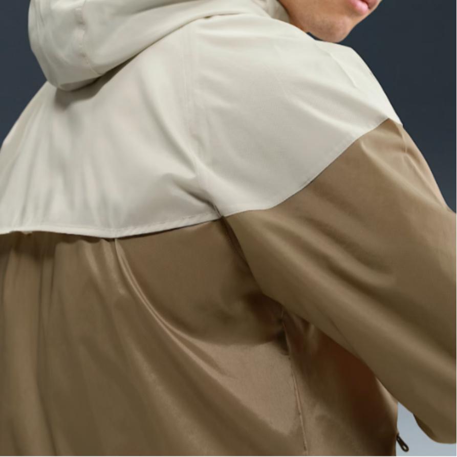 Nike Color Block Hooded Zip-Up Long Sleeve Jacket Men Jackets Khaki DA0002-297