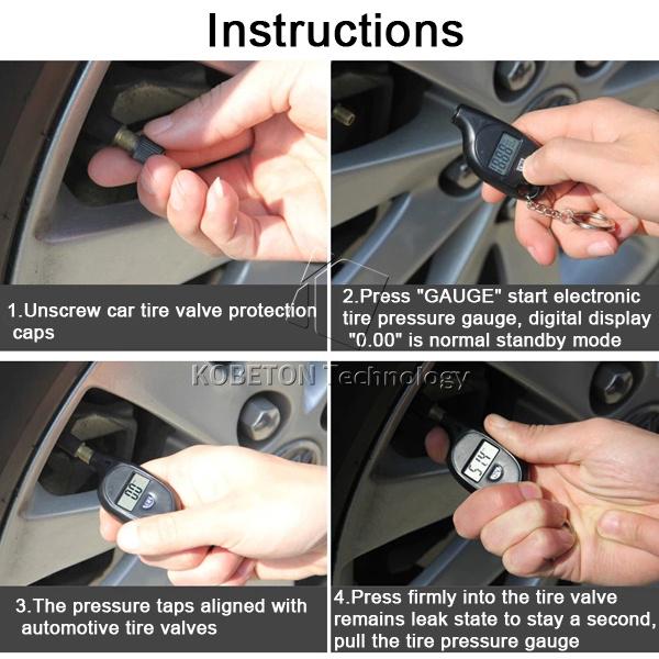 Mini Schlüsselanhänger Stil Reifendruckmesser Digitales LCD Display Auto Reifenluftdruckprüfer Messgerät Auto Motorrad Auto Reifen Sicherheitsalarm