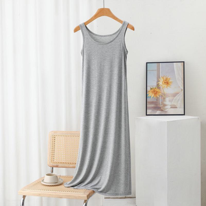 Women's Plus Size Modal Tank Dress - Loose A-line for Spring/Summer