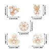 10pcs DIY Crafts Flower Rhinestones Buttons Pearl Button Wedding Decoration Diy Alloy  Cryustal Bow Accessories Sewing Button