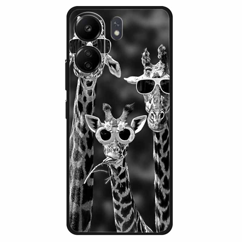 Funda For Xiaomi Poco C65 Case Soft Lion Wolf Black Shockproof Back Cover for Poco C65 C 65 Soft Case Poco C65 Cool Soft Bumper