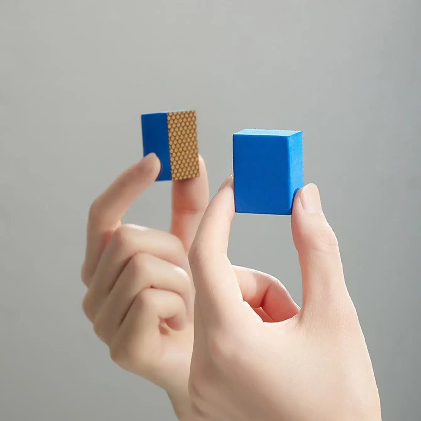 

1pc Mirror cleaning, bathroom glass wiping, faucet descaling, sponge magic wiping to remove stains without leaving any marks синий