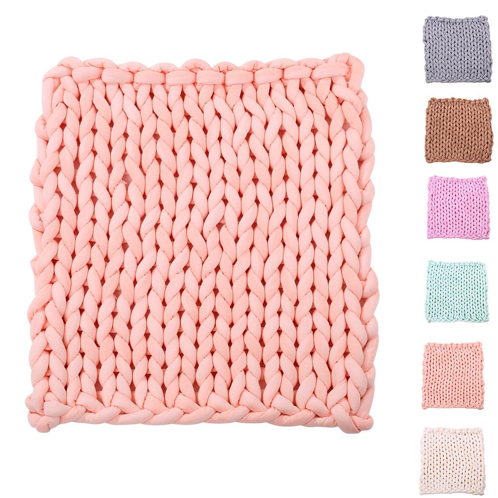 Soft Warm Large Hand Chunky Knit Blanket Thick Throw Yarn Bulky Bed Spread