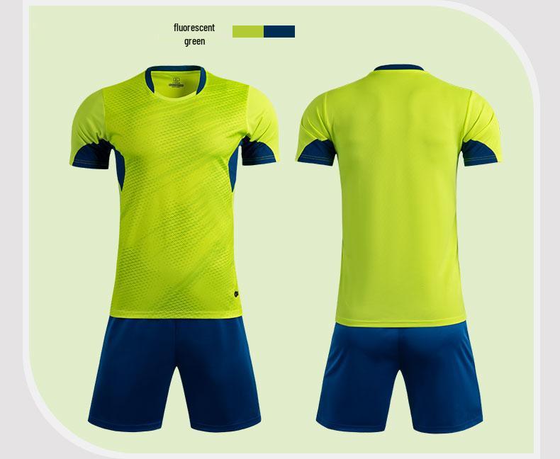 Unisex potištěný fotbalový tréninkový úbor - Sportovní oblečení s krátkým rukávem pro dospělé a děti, prodyšné.