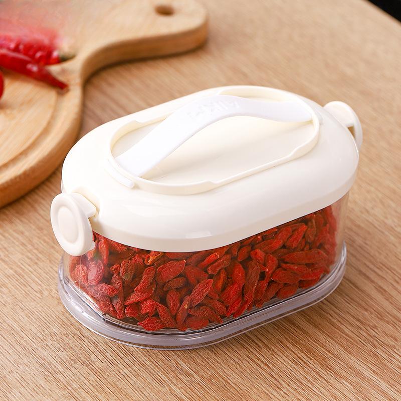 

Kitchen Storage Box Household Scallion Ginger and Garlic Preservation Box Dried Fruit and Nut Sealed Box Single layer білий