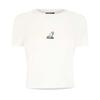 Womens/Ladies Graphic Print Cropped Fitted T-Shirt