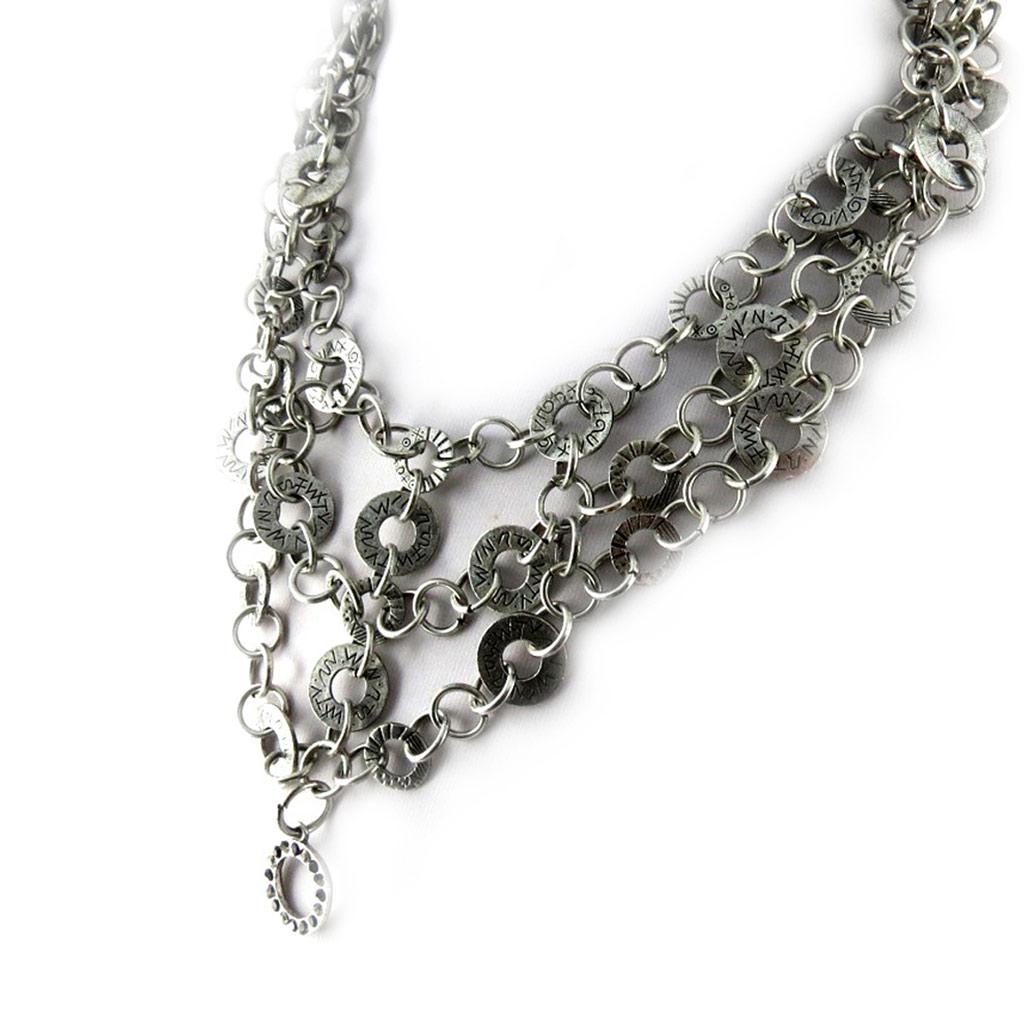 Les Trésors De Lily [D8474] - Designer Necklace 'Scarlett' Silver