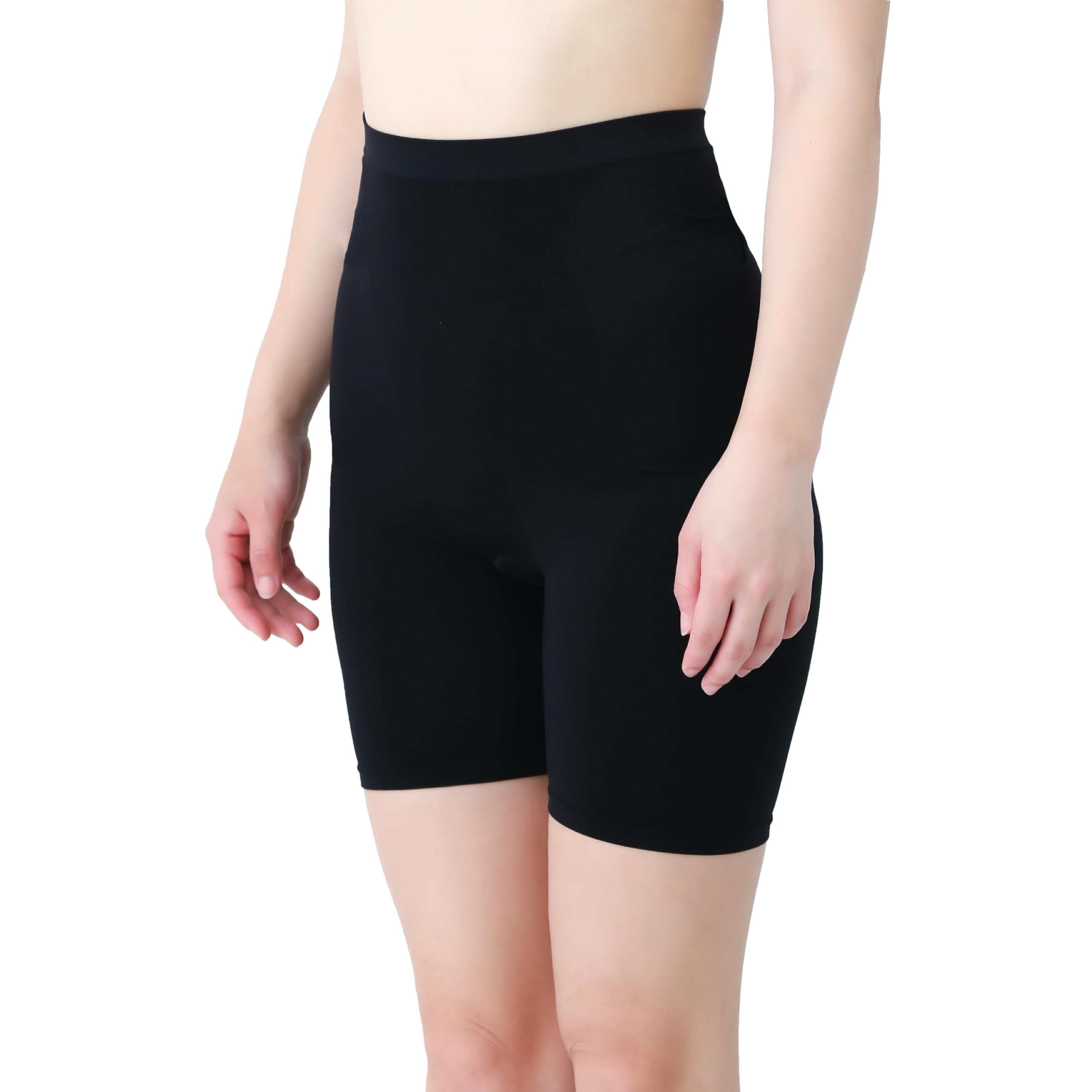 

Брюки Atsumi для легкого надевания и одинаковой длины женские противоскользящие (Эластичный Выкл, Лето), Всесезонный, 3/4 (LL, Черный) чёрный