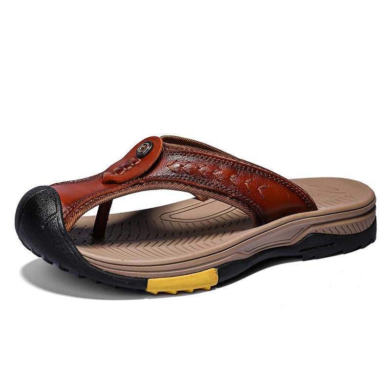 WAERTA Men's Summer Leather Sandals Hiking Shoes Sneakers Non-slip Male Slippers Big Size 38-46 Zapatos Hombre Casual Shoes