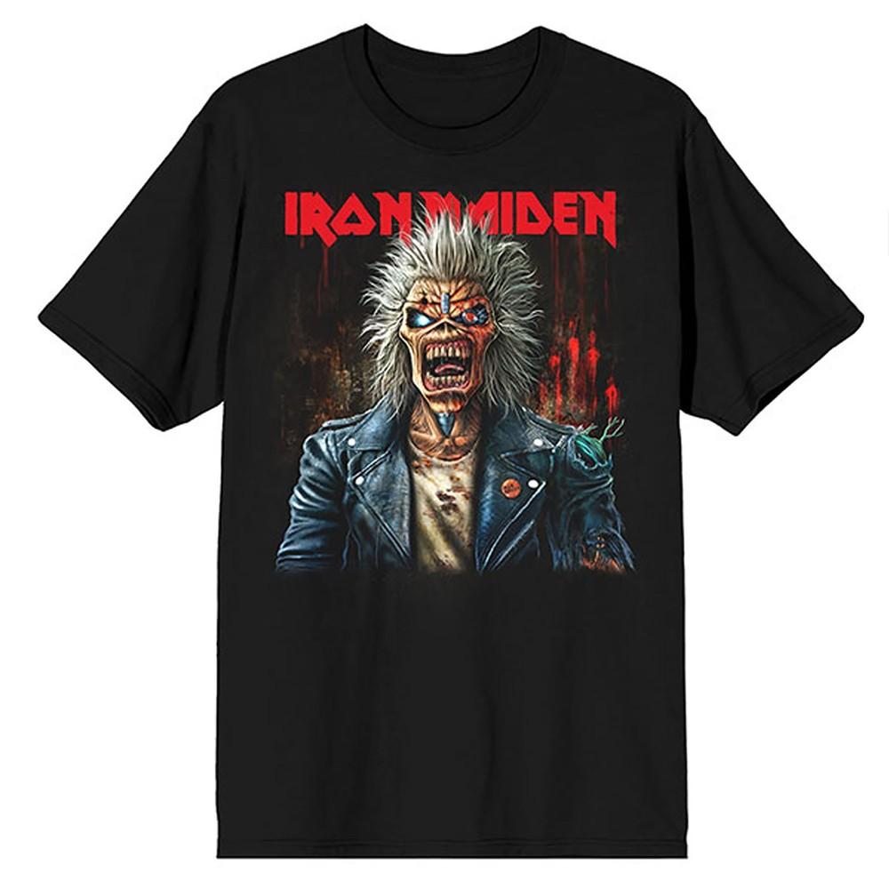 Men's Iron Maiden Est. 1975 Eddie Scream Portrait T-shirt  Black
