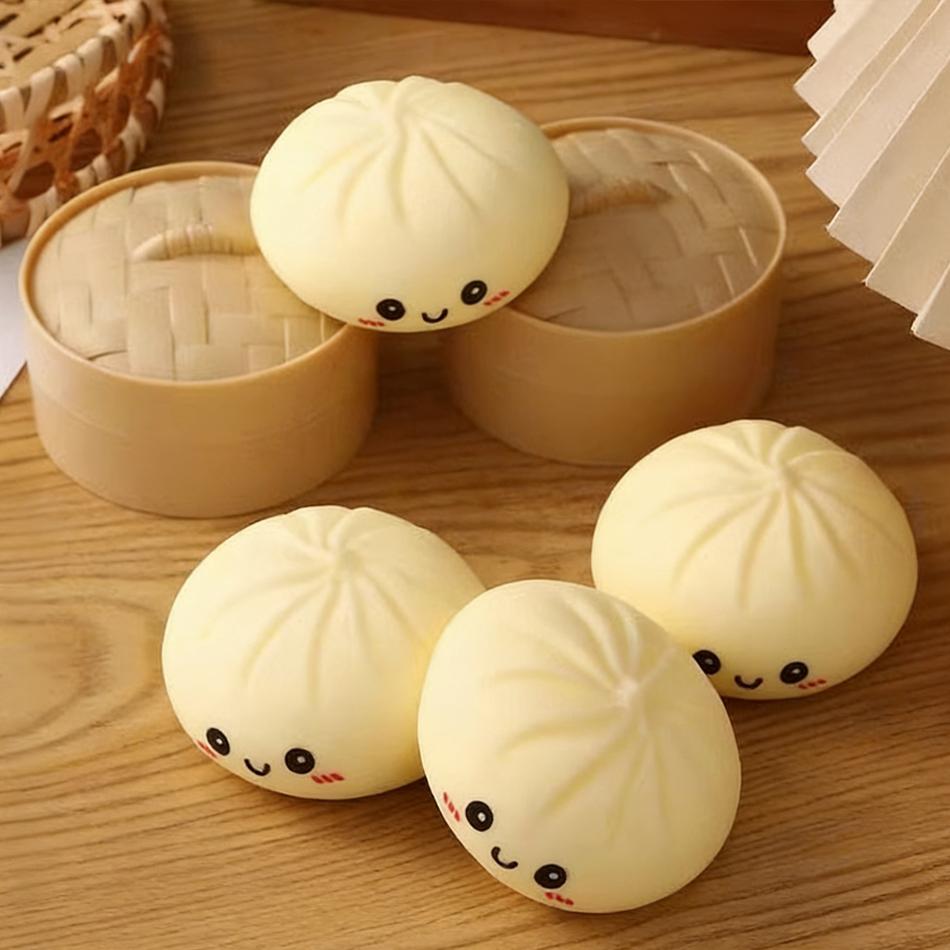 Toys Giant Dumpling Squishy Anxiety Relief Fidget Toy Simulation Food Steamed Stuffed Bun Soft Squeeze Decompression Dough Toy