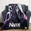Custom Name Grim Reaper Humor Party Blanket For Couch Bed Plush Cozy Fuzzy Blanket Super Soft Warm Blankets For Fall And Winter 0916130