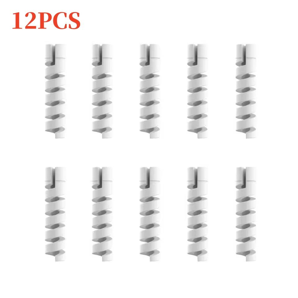 6/20pcs Cable Protector Silicone Charge Cable Spiral Winder Wire End Cord Savers Cover For Phone USB Charger Cable Accessories