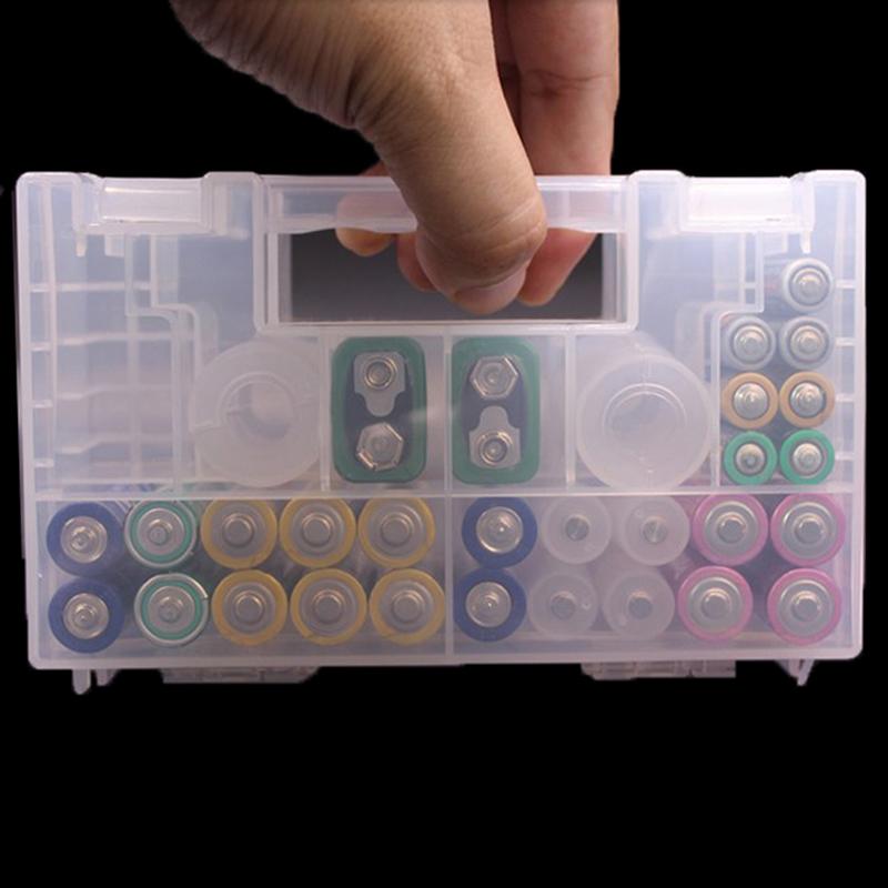 Plastic Battery Box Storage Case Holder Organizer For Aa Aaa C D 9V Batteries