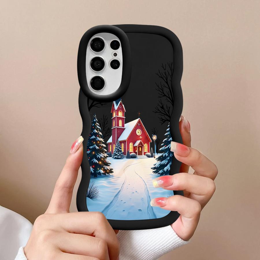 

Case for Samsung Galaxy S21 S23 Plus S20 FE A25 S25 S24 A26 S22 Ultra Soft Phone Cover A55 A24 A35 A36 A34 A54 Winter Snow Merry Galaxy S24