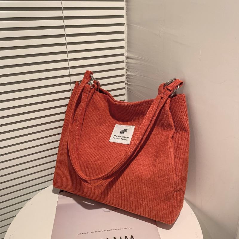 

Autumn and winter new solid color large capacity bag 2 casual shoulder simple solid color velvet cloth bag